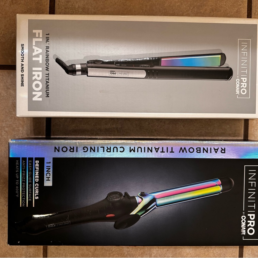 Conair Infiniti Pro Rainbow Titanium Flat Iron and Curling Iron